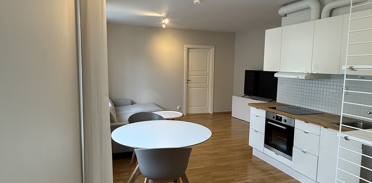 Åpen løsning gir leiligheten er romslig følelse