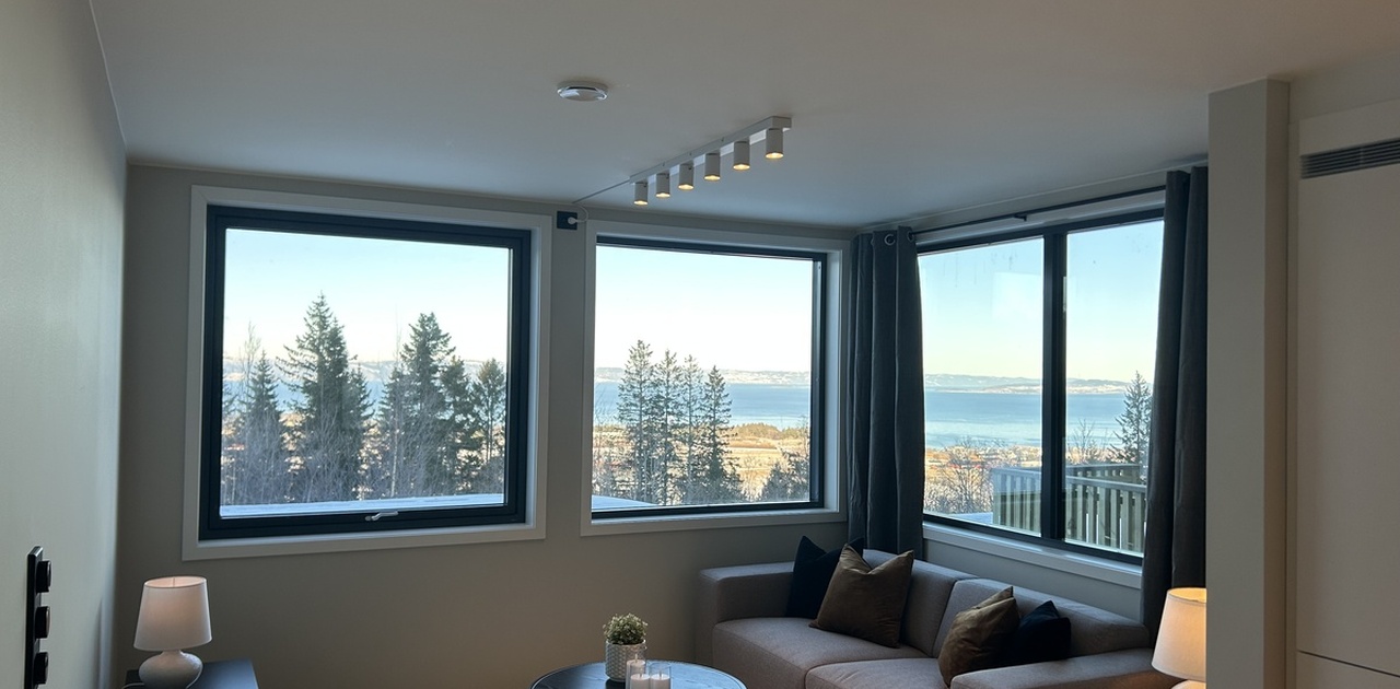 Det er fantastisk utsikt fra leiligheten