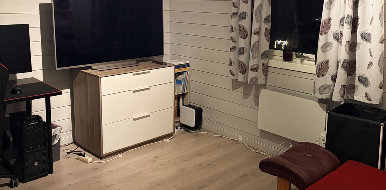 Vinduer om sør/øst og sør/vest.