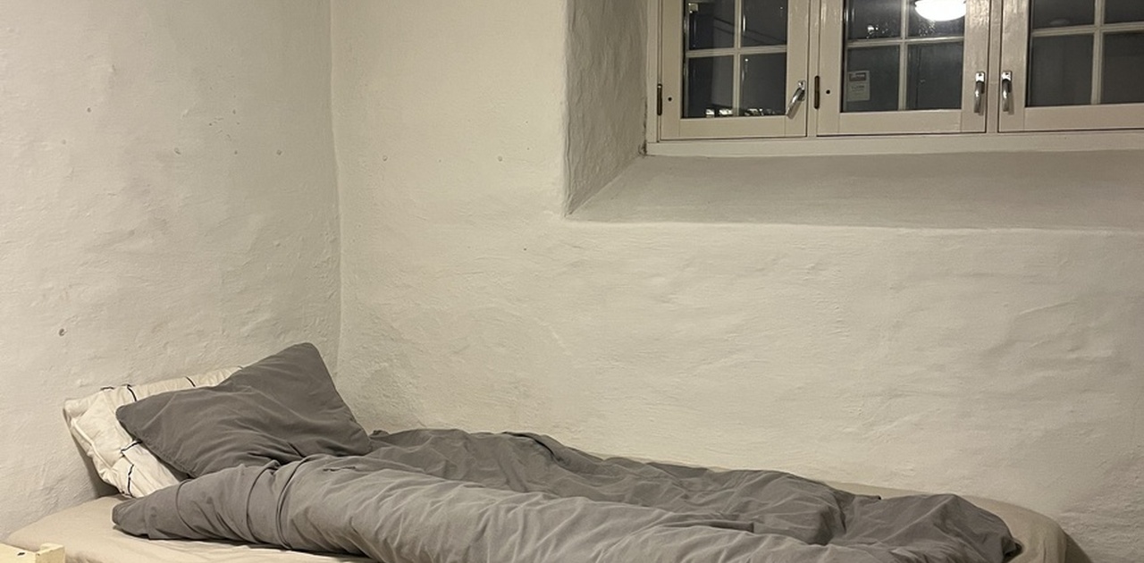 soverommet, med seng