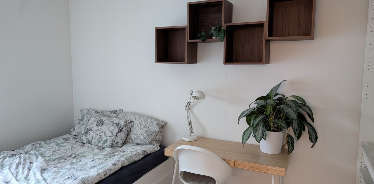 Soverom som leies ut møblert