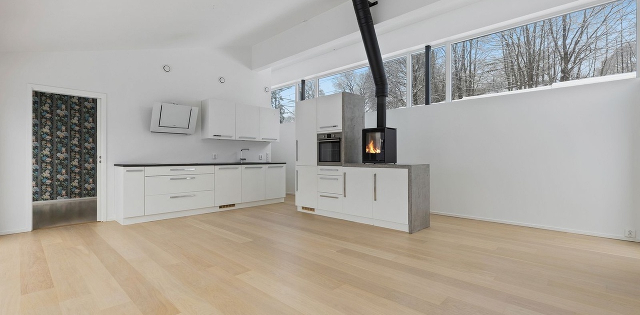 Stor stue- og kjøkken
