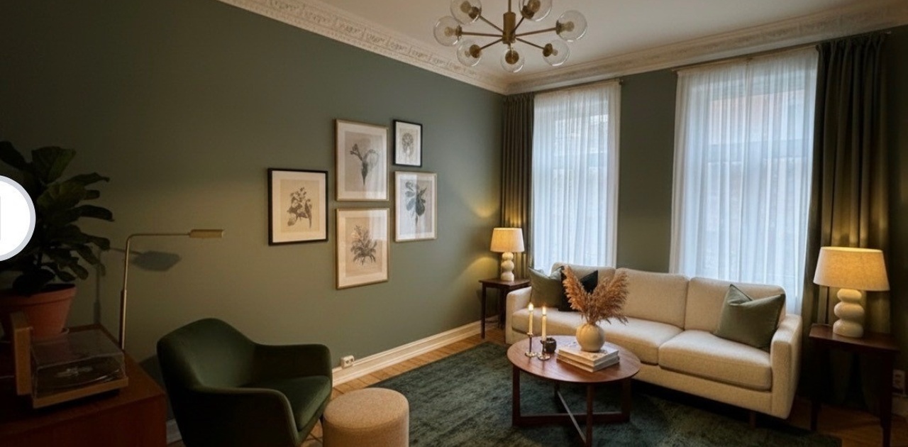 Rom møblert med AI som eksempel