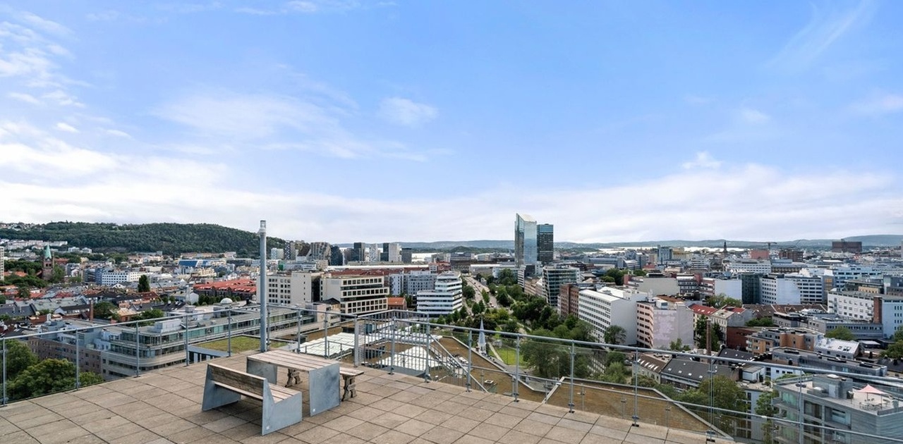 Takterrasse med panoramautsikt