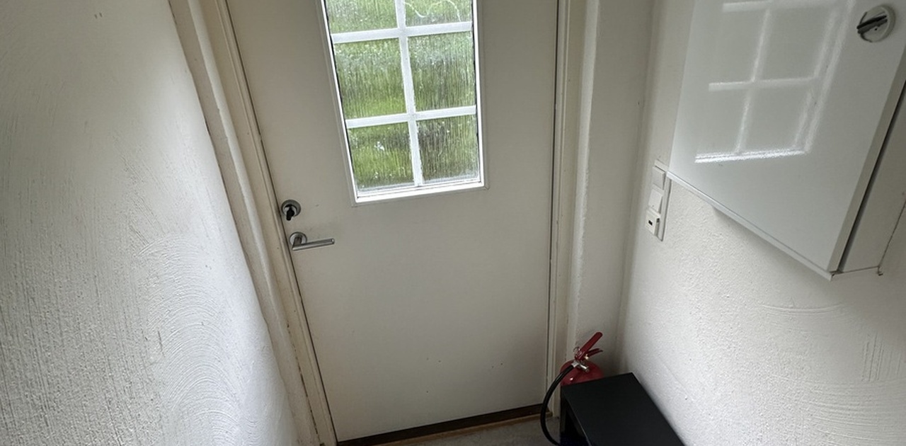 Entré med plass til oppheng og sko