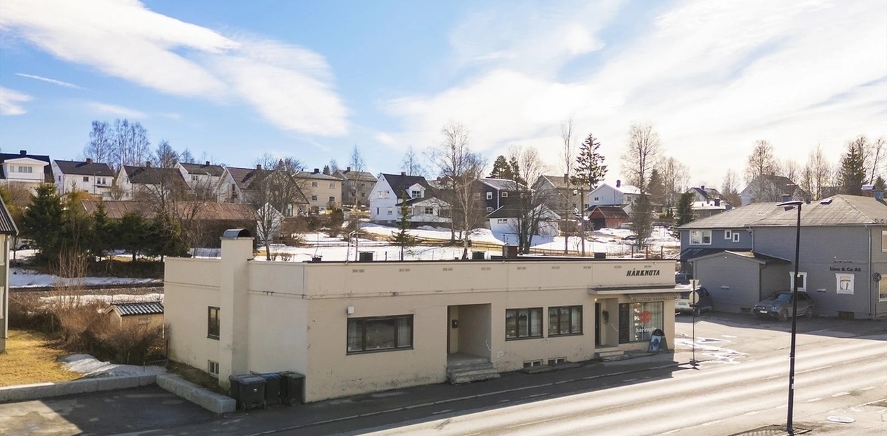 Fasade - inngangsparti fra Storgata