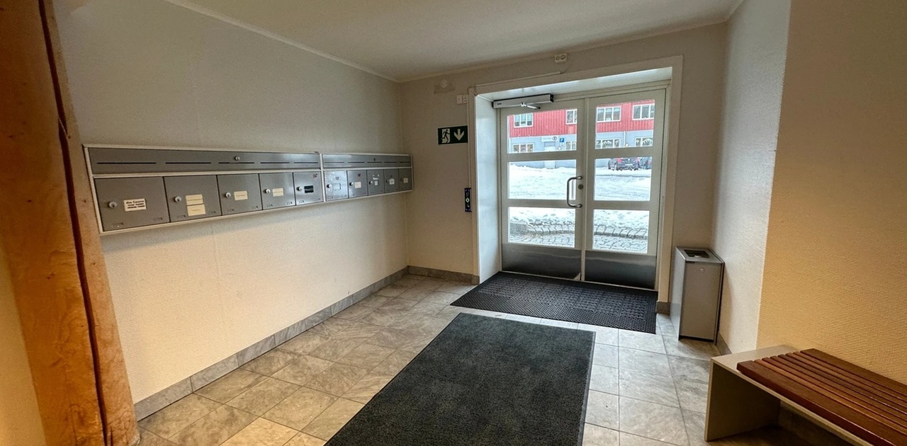 Inngangspartiet til leiligheten