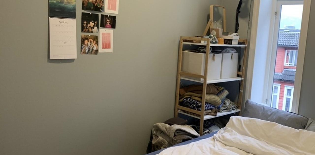 Soverommet som leies ut, utsikt til Ulriken rett fra vinduet!