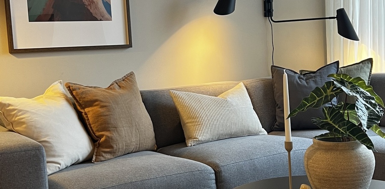 Koselig og romslig stue