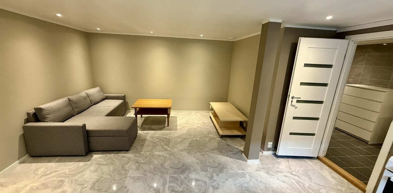 Romslig stue/kjøkken