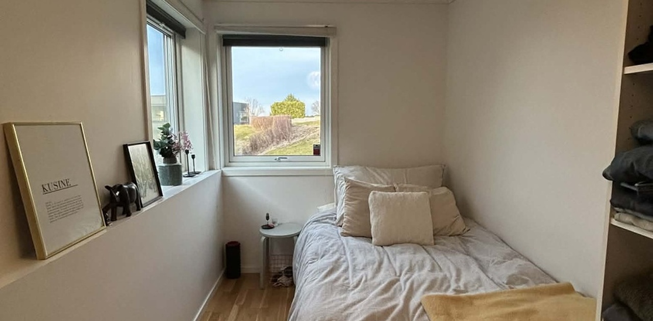 Rommet som leies ut.