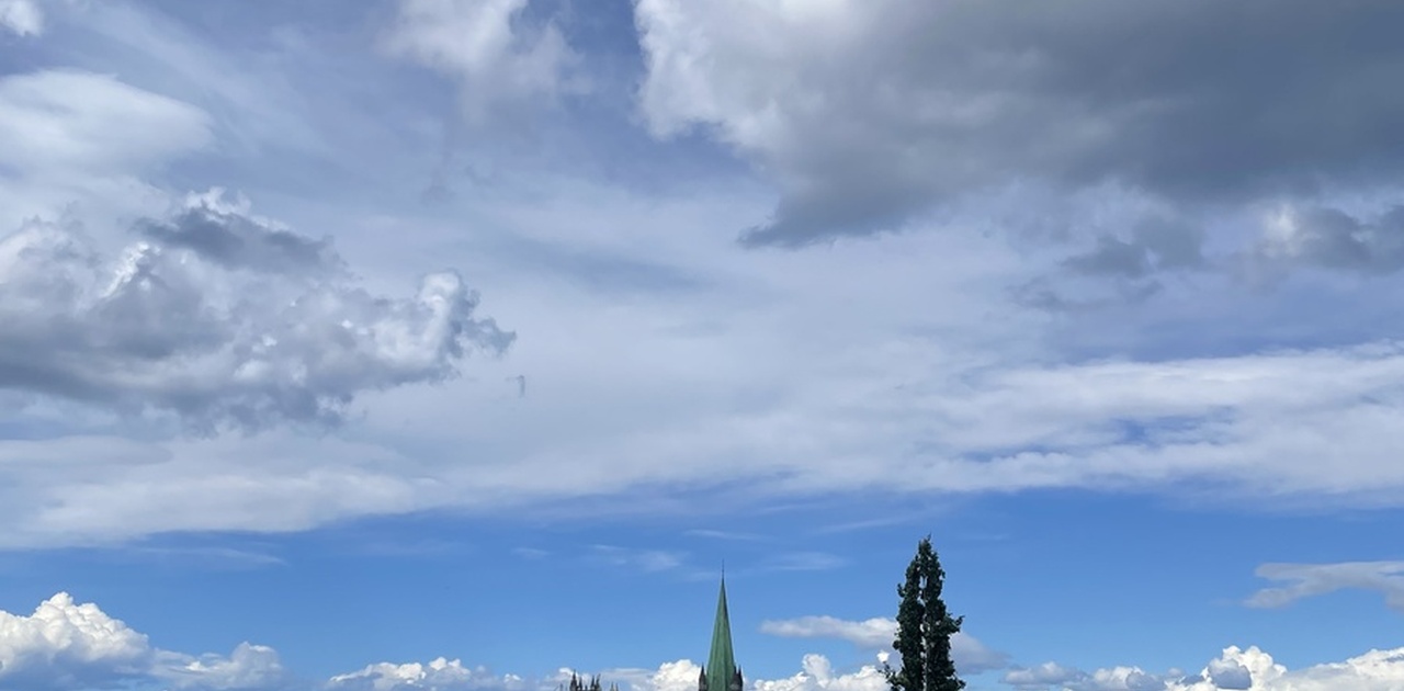 Utsikt til Nidarosdomen fra takterasse