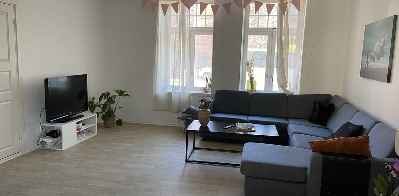 Stor og romslig stue