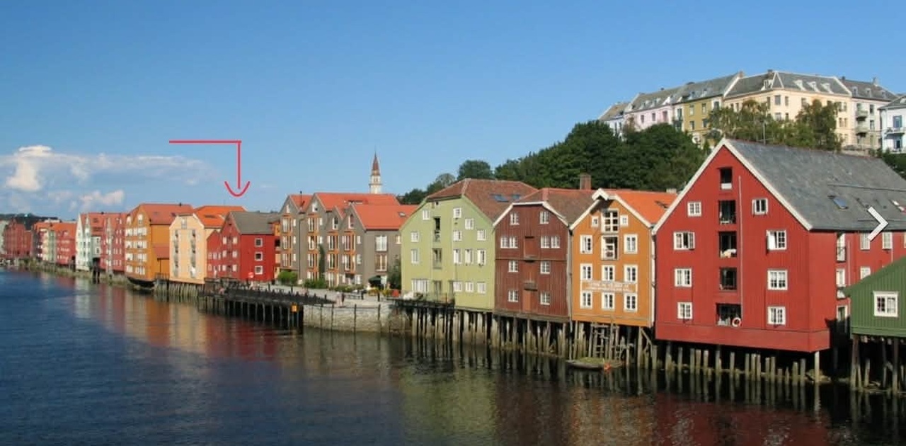 Beliggenhet, bilde tatt fra Gamle Bybro