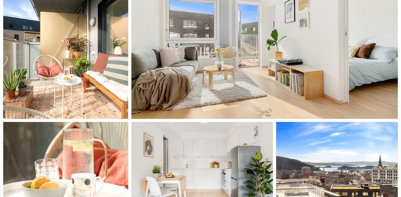 Moderne og lys 2-roms i 6. etasje sentralt på Ensjø | Stor, solrik balkong | Heis