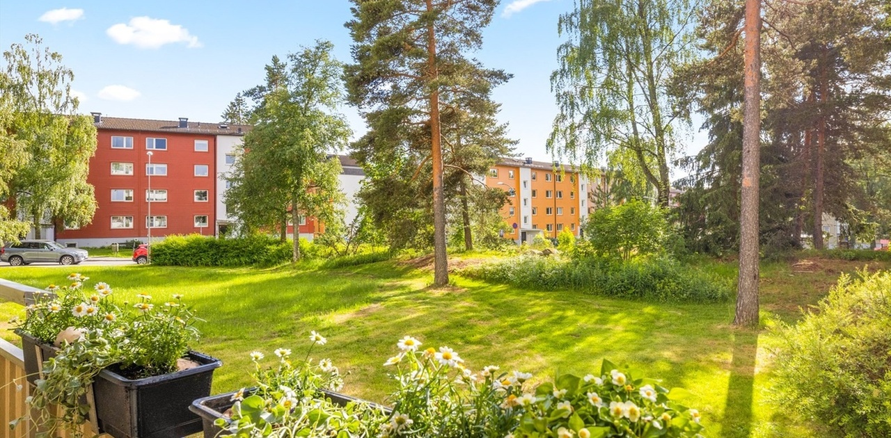 Grøntområde utenfor balkongen