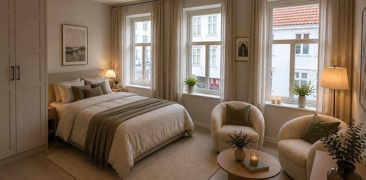 Soverom nr 1. Møblert med Ai