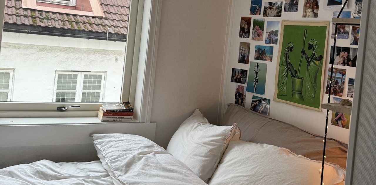 soverommet som leies ut<3