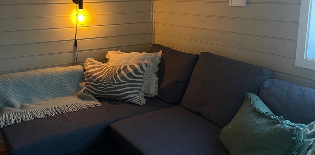 Koselig loftstue, sovesofa følger med