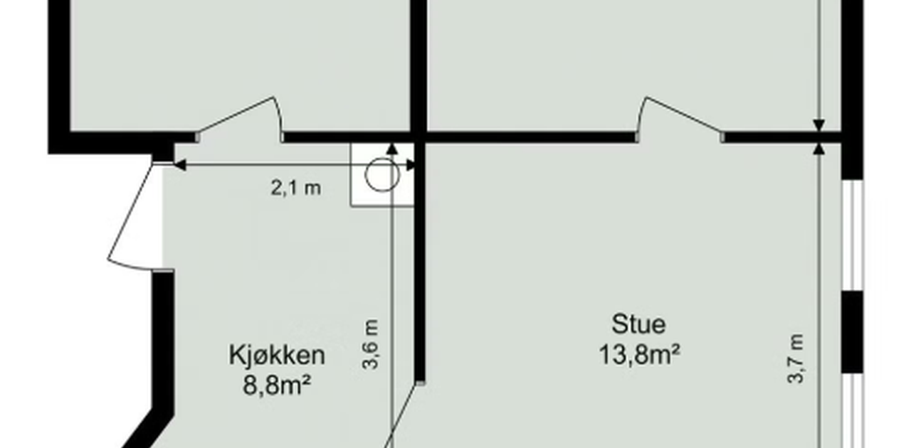 Ditt rom er på 11.3 kvm