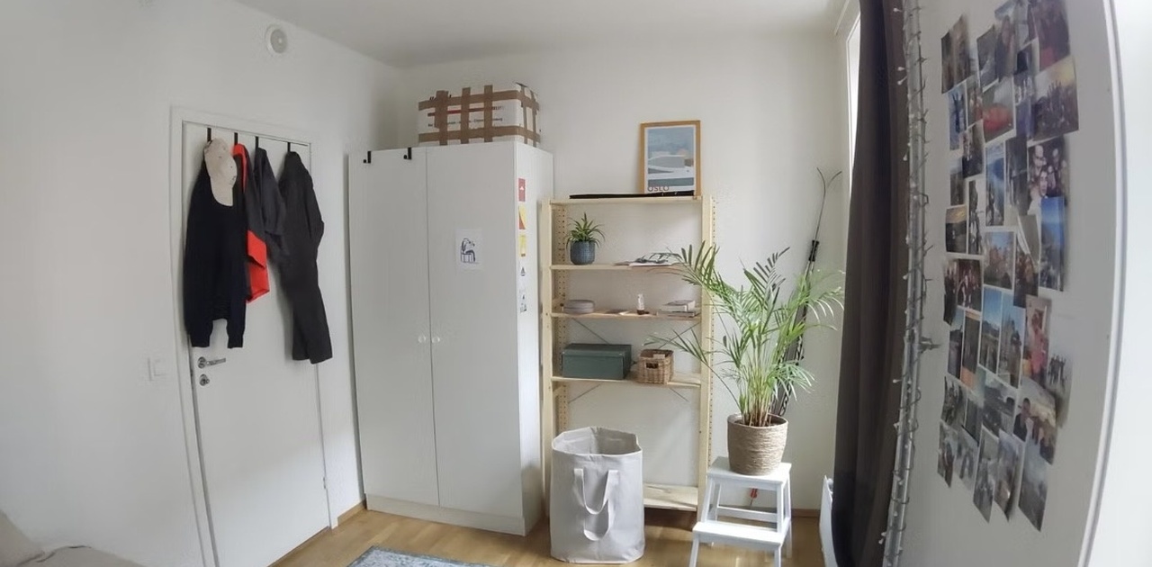Rommet sett fra sengen
