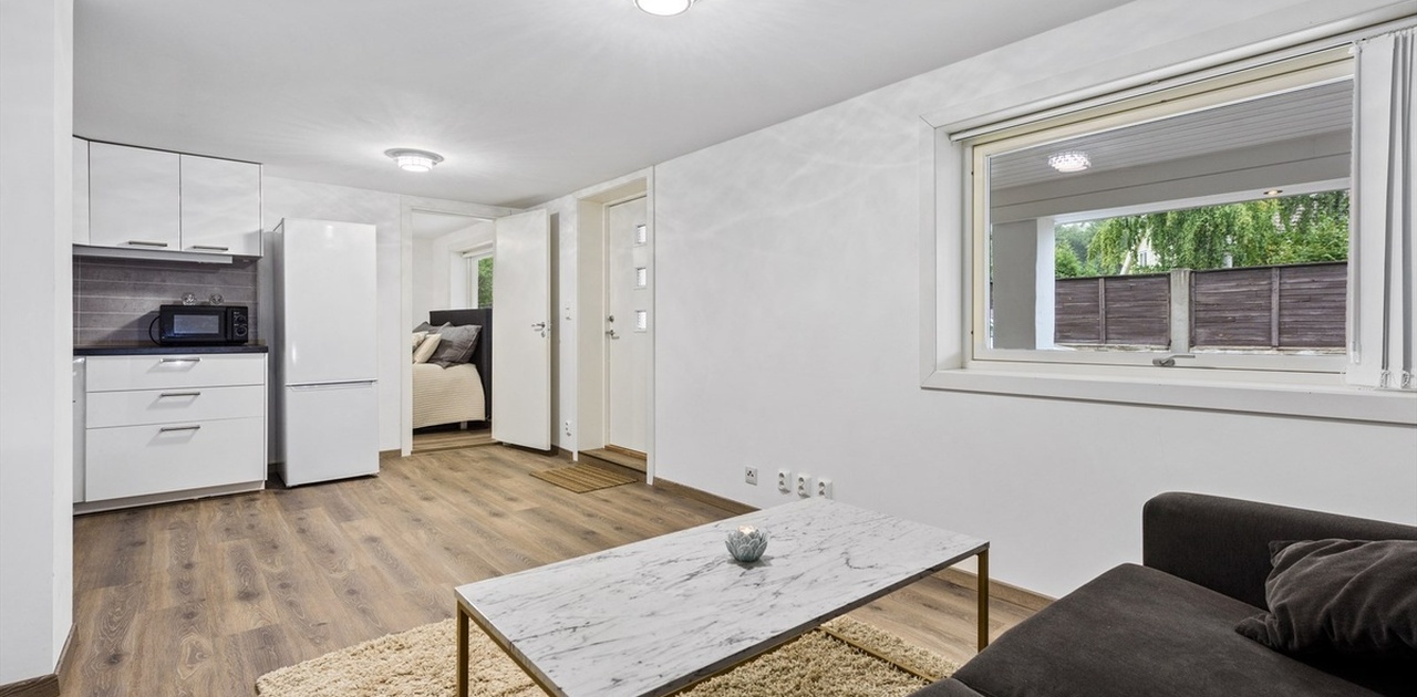 Møblering er endret litt. Kjøkken har blit oppgradert og fått oppvaskemaskin