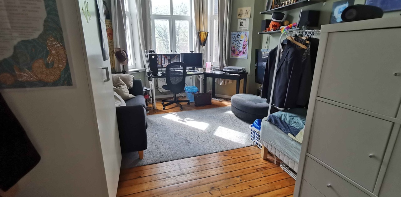 Hybel 1 (20kvm) Store vinduer med sol ut til Elgeseter Gate