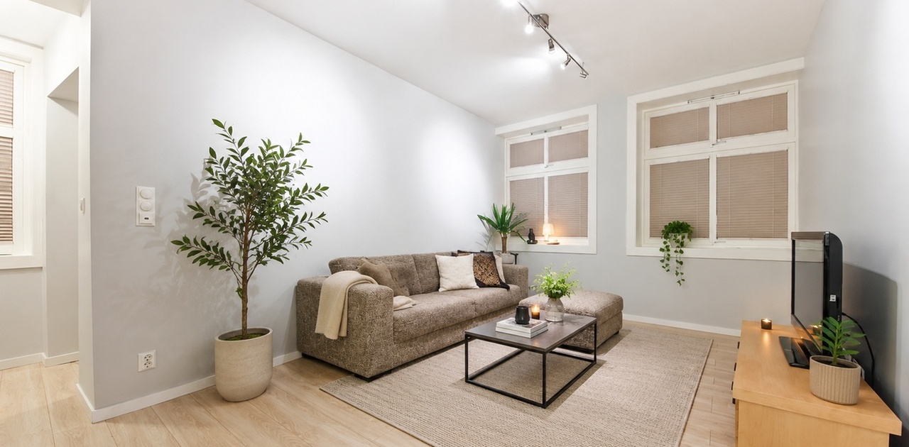 Dagens sofa er med sjeselong