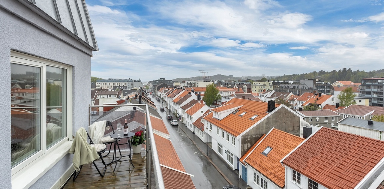 Nydelig utsikt med deilige solforhold