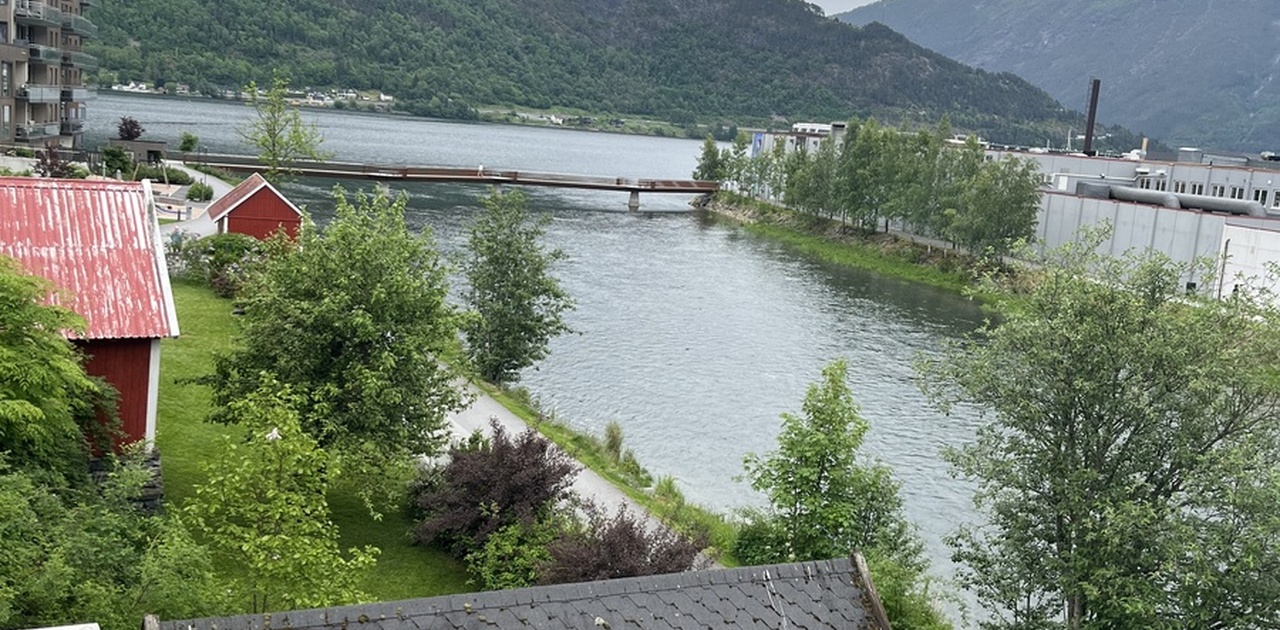 Utsikt fra terrassen.