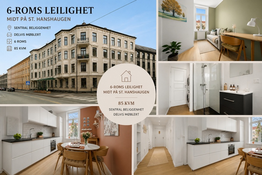 Leilighet, 6 roms