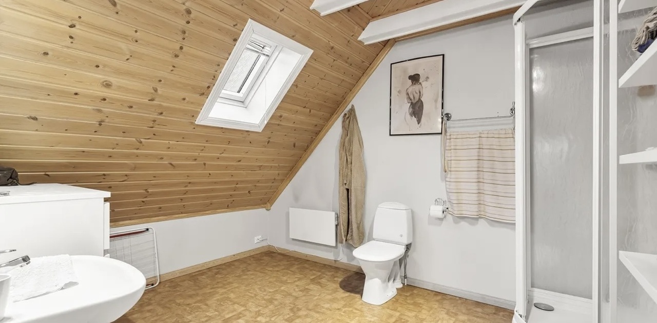 Badet har fått egen vaskemaskin.
