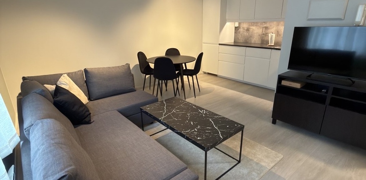 Lys og fin leilighet med arealeffektiv planløsning. Leiligheten ligger i 1 etasje, men det er ingen innsyn