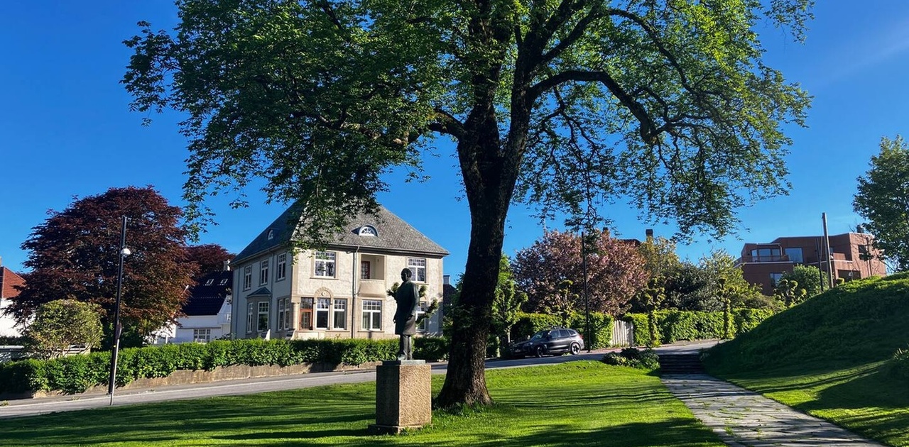 Byens flotteste parkområde rett utenfor huset!