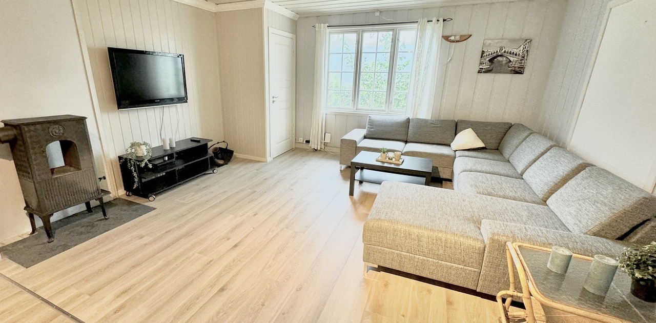 Stue med Tv og playstation5