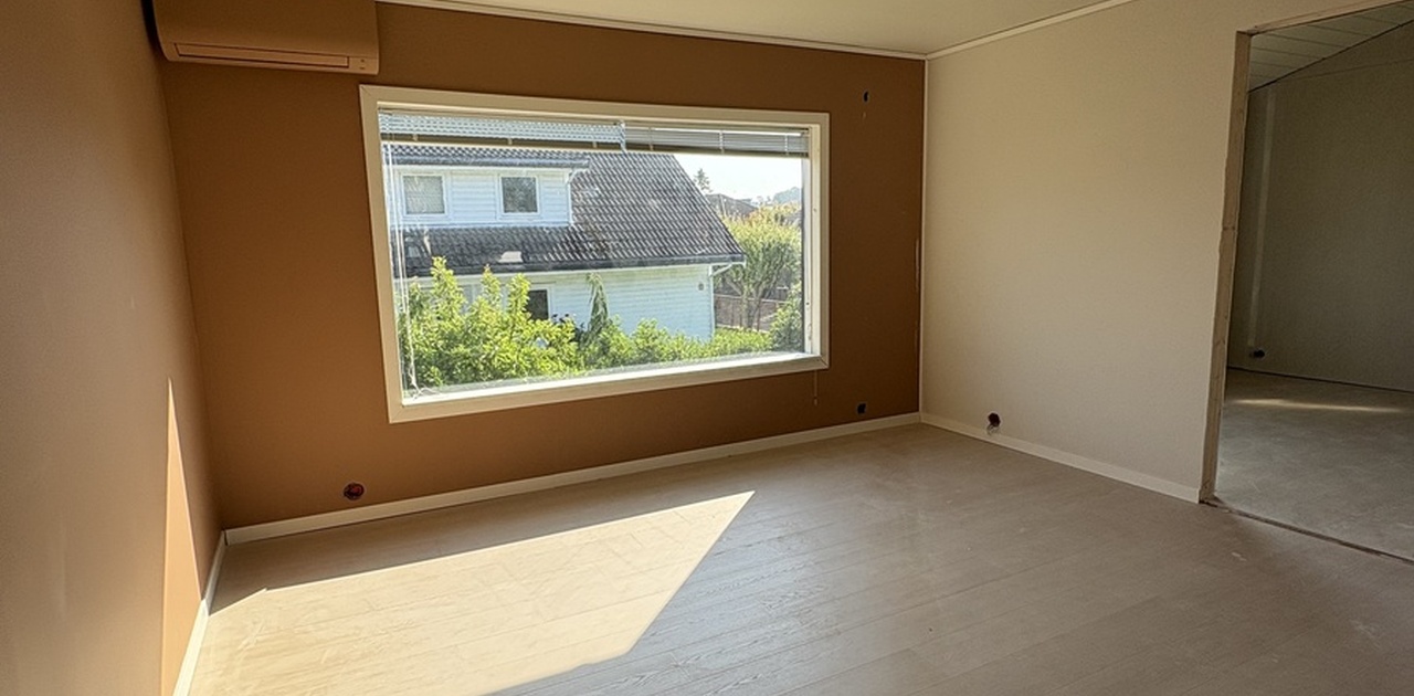 Stuen er nyoppusset til 1.august
