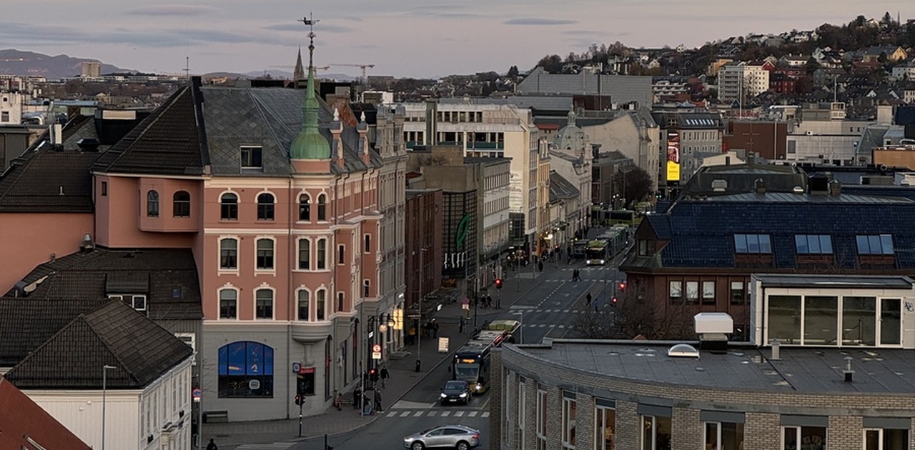 Utsikt fra takterrassen