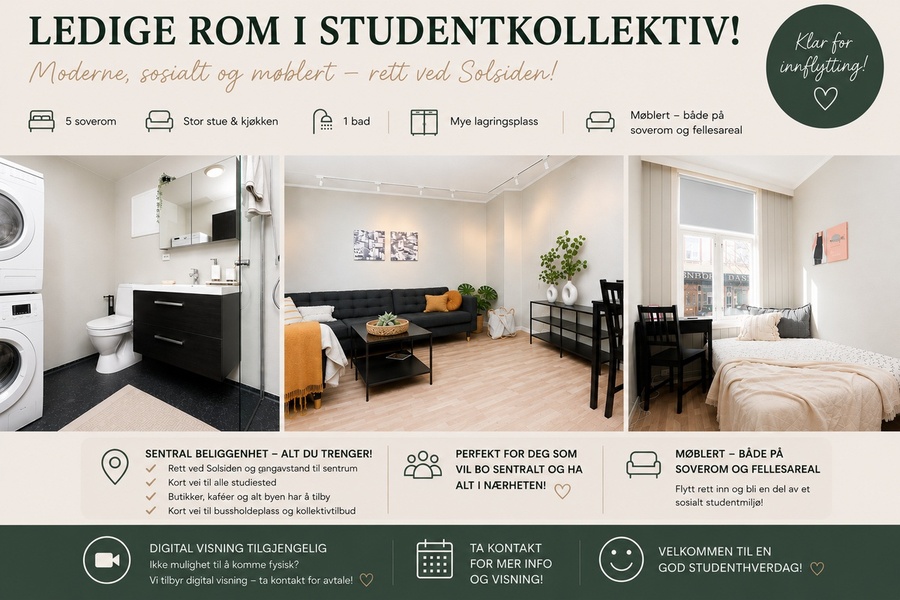 4 rom i bofellesskap