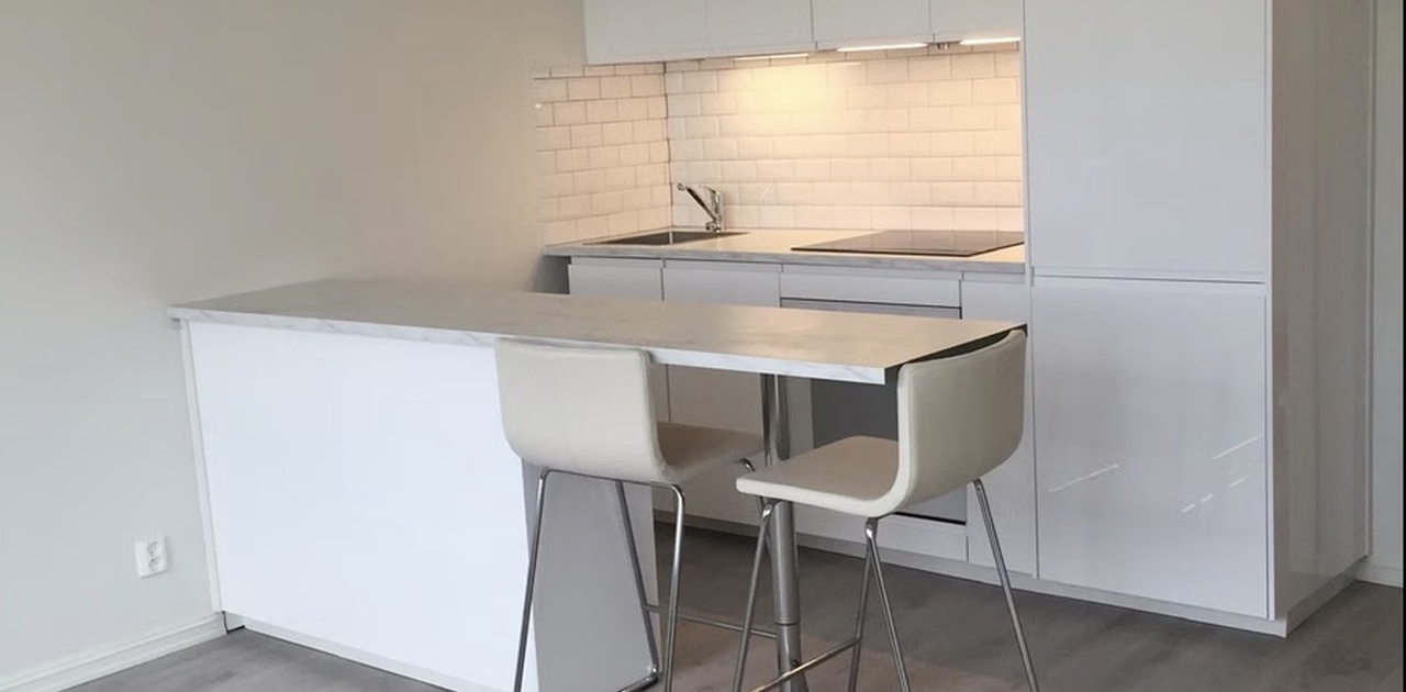 Kjøkken med integrerte hvitevarer