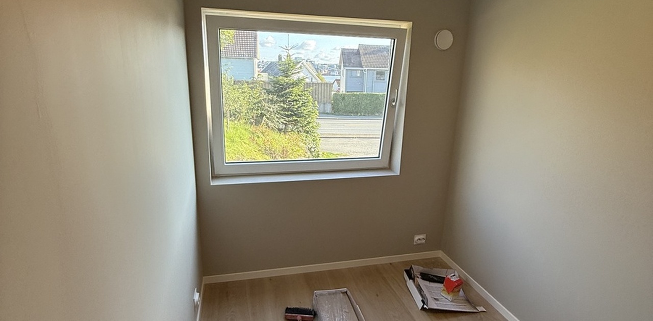 Leiligheten er under renovering og er derfor rotete og ikke helt ferdig