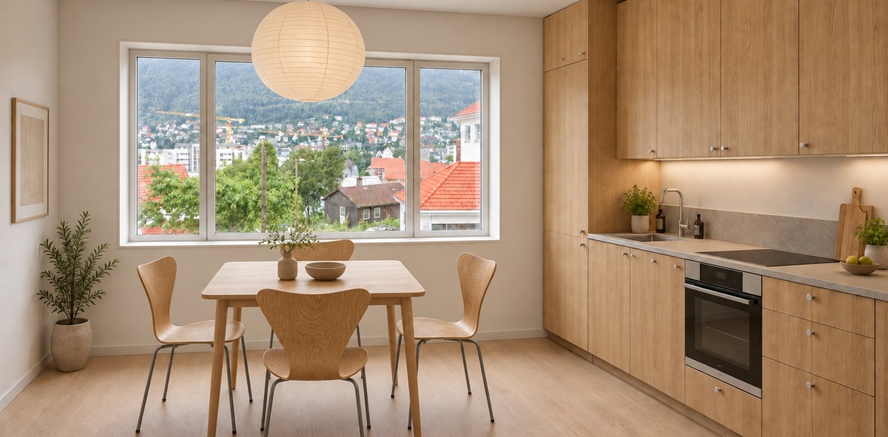 Leveres ca slik. Nytt ikea kjøkken. Spisebord og 4 stoler
