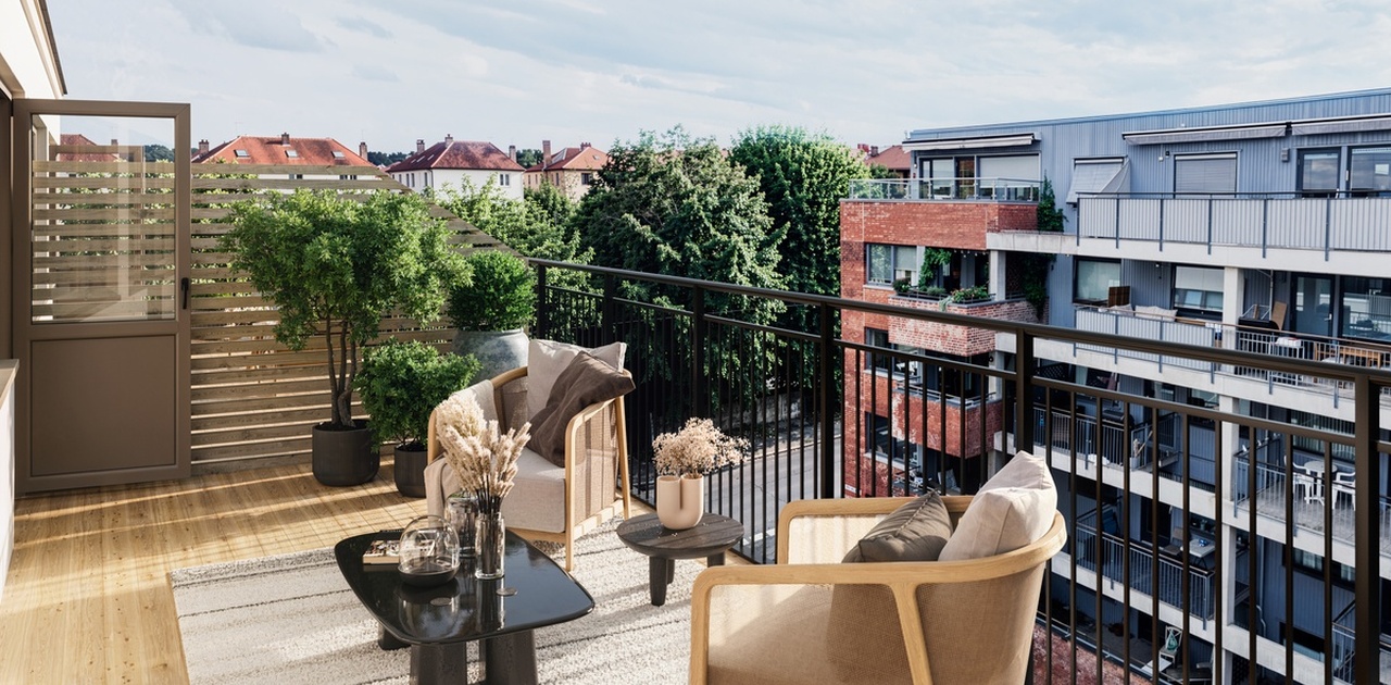 3D illustrasjon - privat terrasse