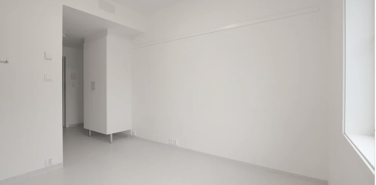 Møblert med seng her