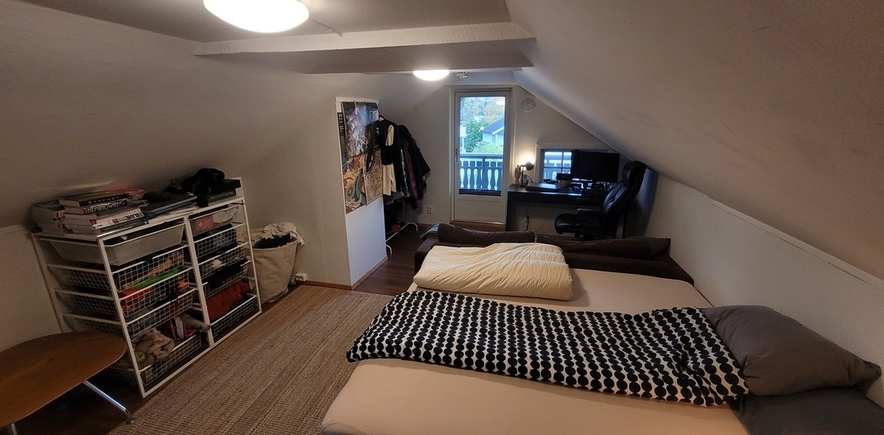 Stort rom med mye plass