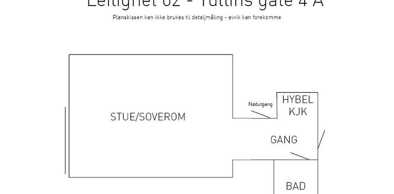 Plantegning av leilighet